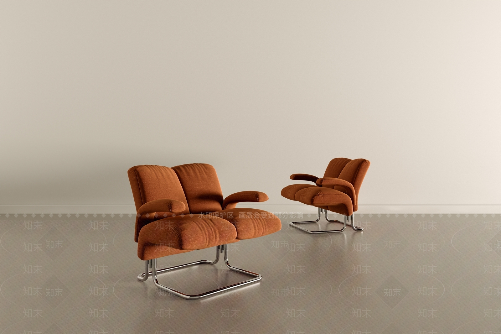 北欧现代包豪斯椅子3D模型下载【ID:1203426542】