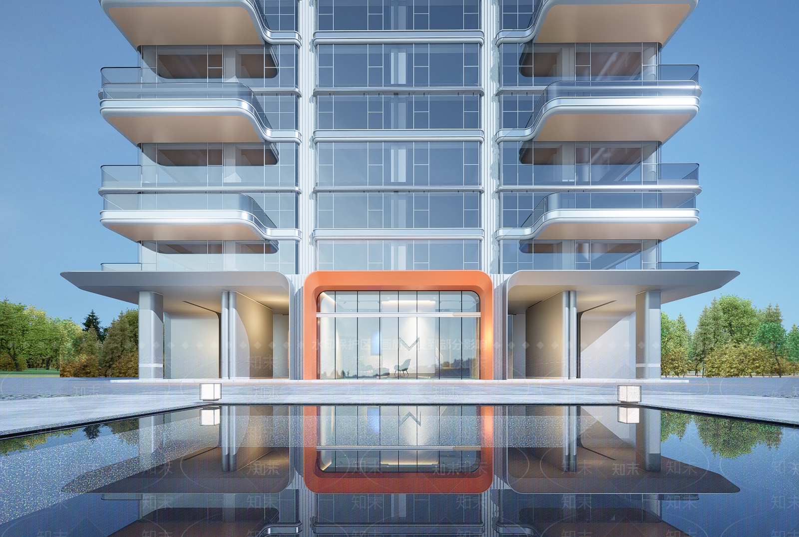 现代小区建筑SU模型下载【ID:1203426487】