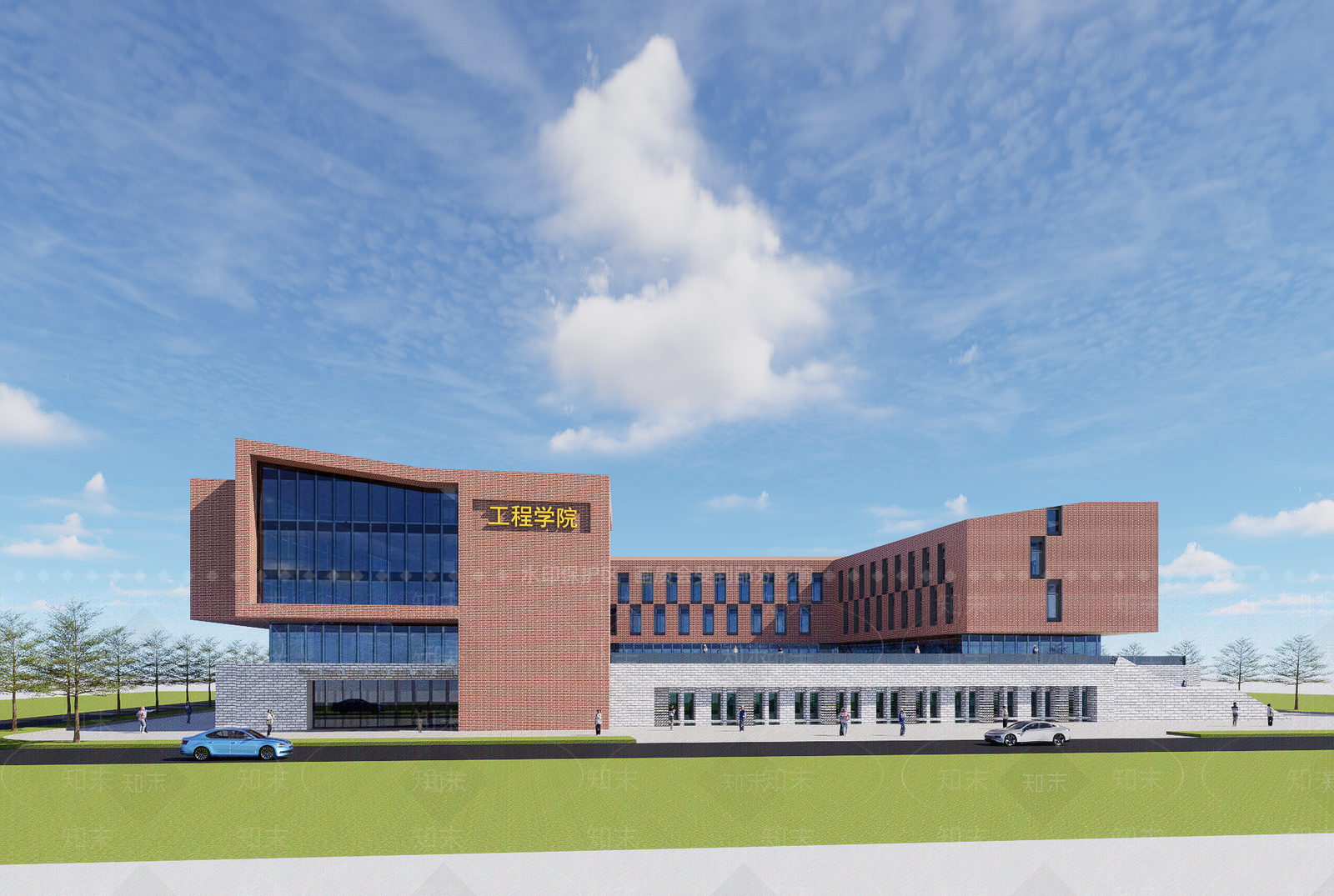 现代大学教学楼SU模型下载【ID:1203426951】