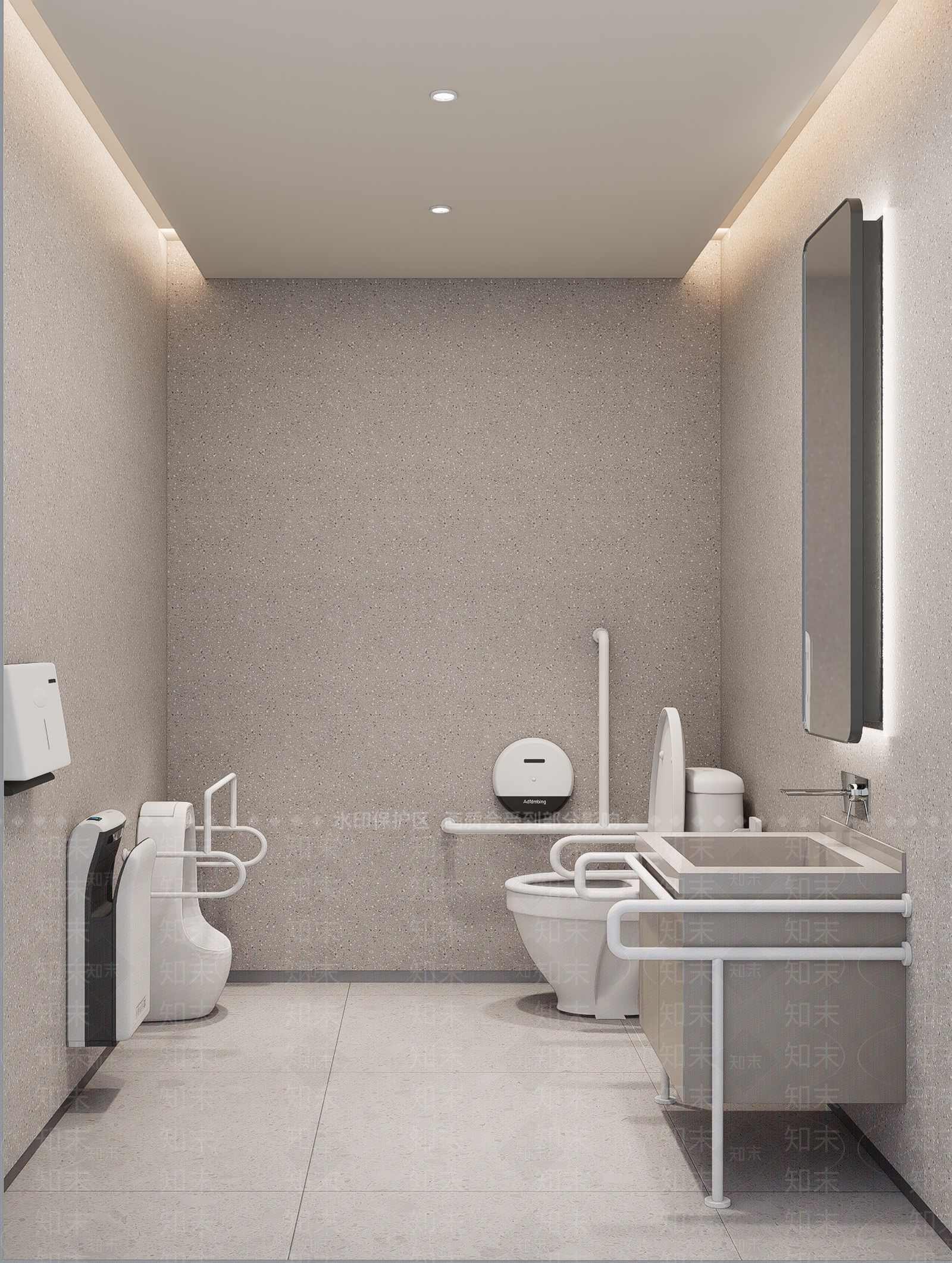 现代公共卫生间SU模型下载【ID:1203427098】