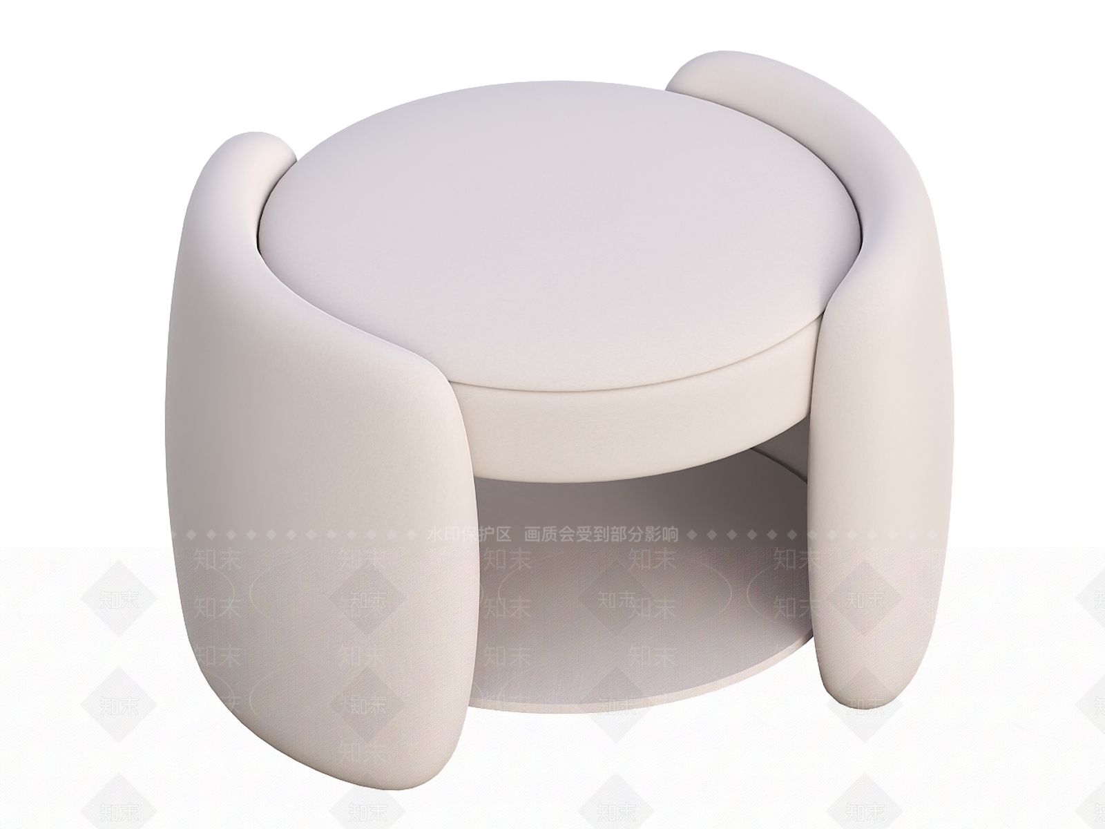 现代沙发凳3D模型下载【ID:1203427374】