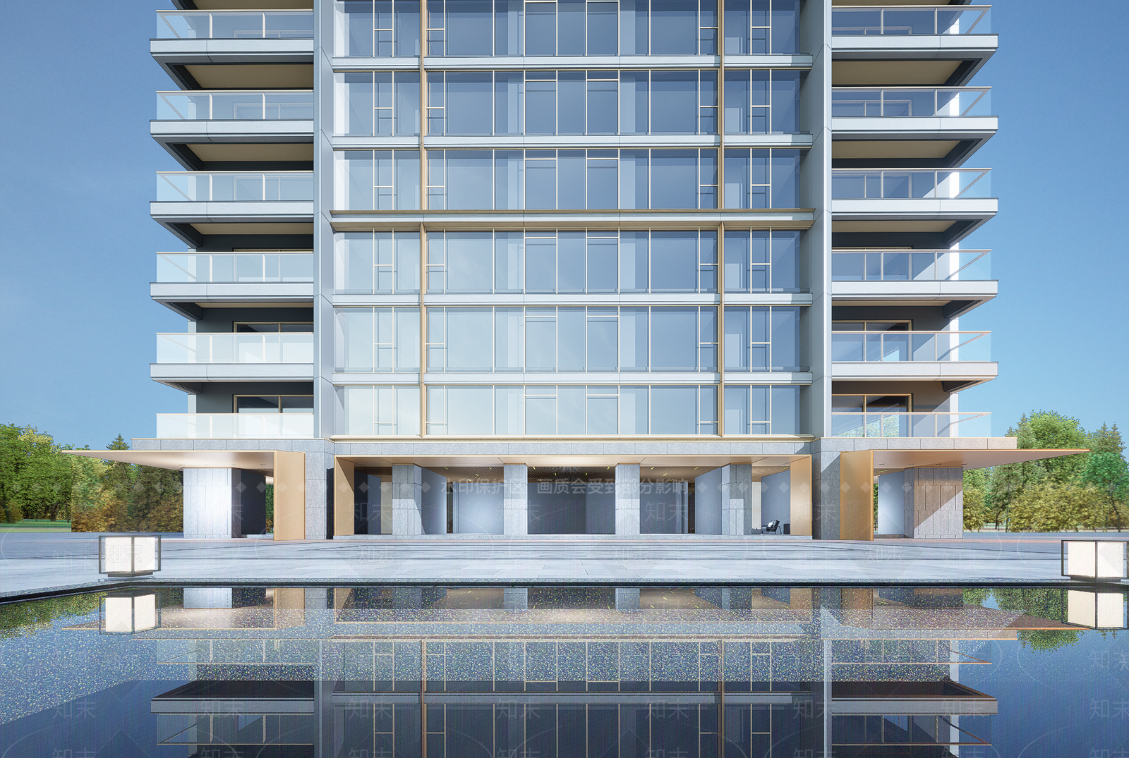 现代小区建筑SU模型下载【ID:1203428299】