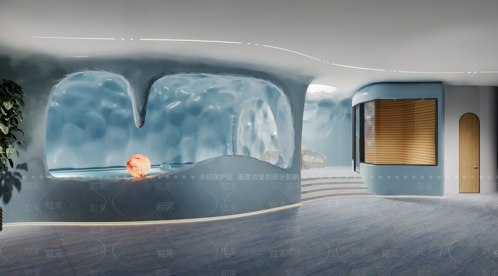 现代极简足浴店3D模型下载【ID:1203430049】