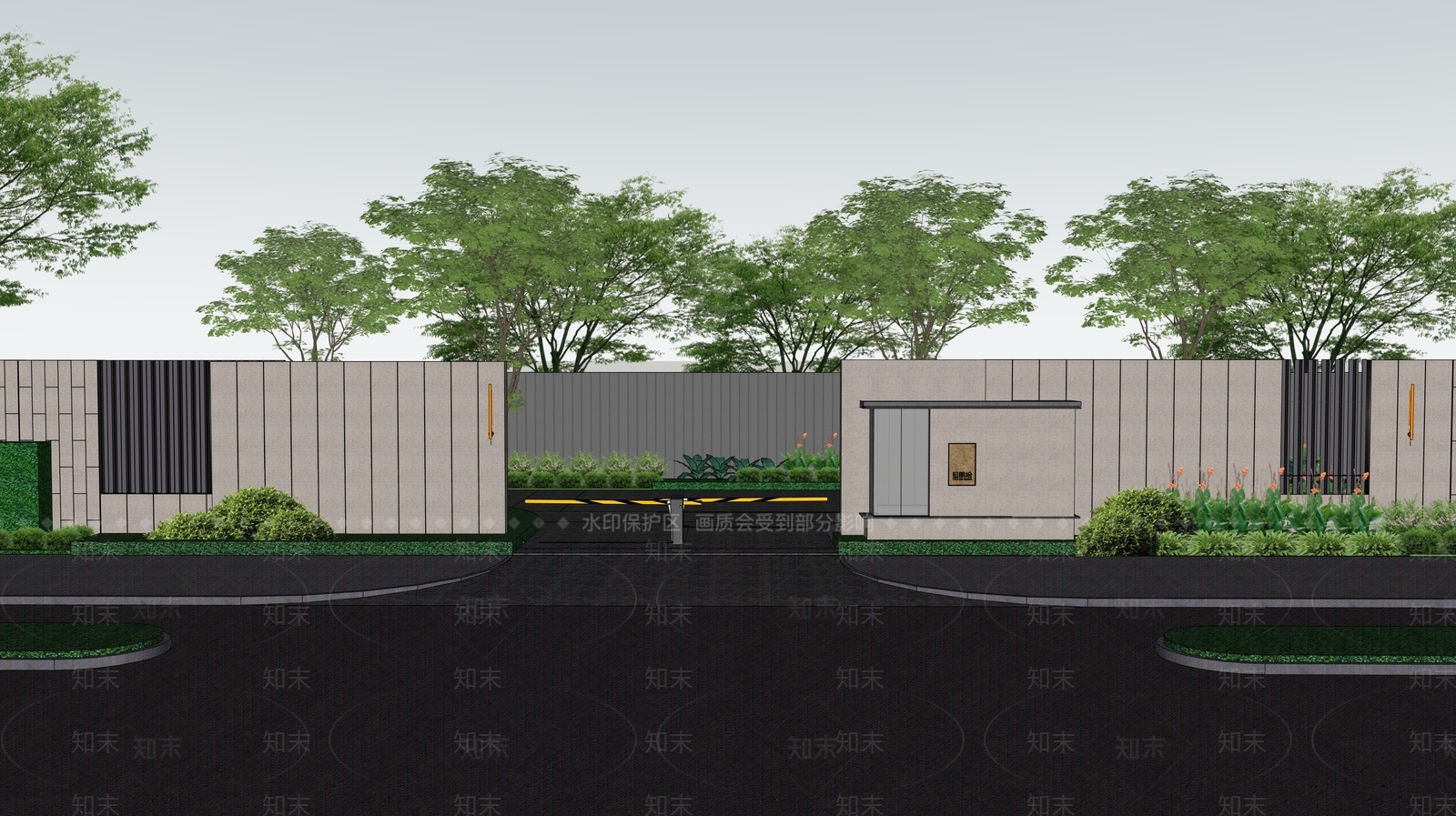 现代停车场SU模型下载【ID:1203438859】