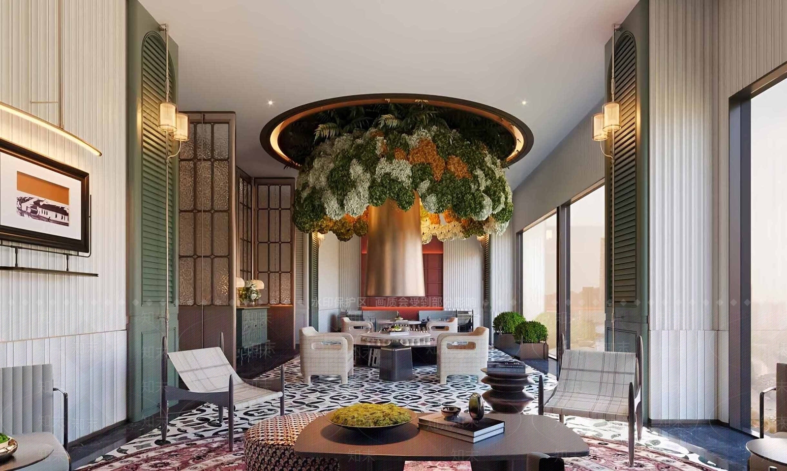 现代酒店大堂SU模型下载【ID:1203445589】