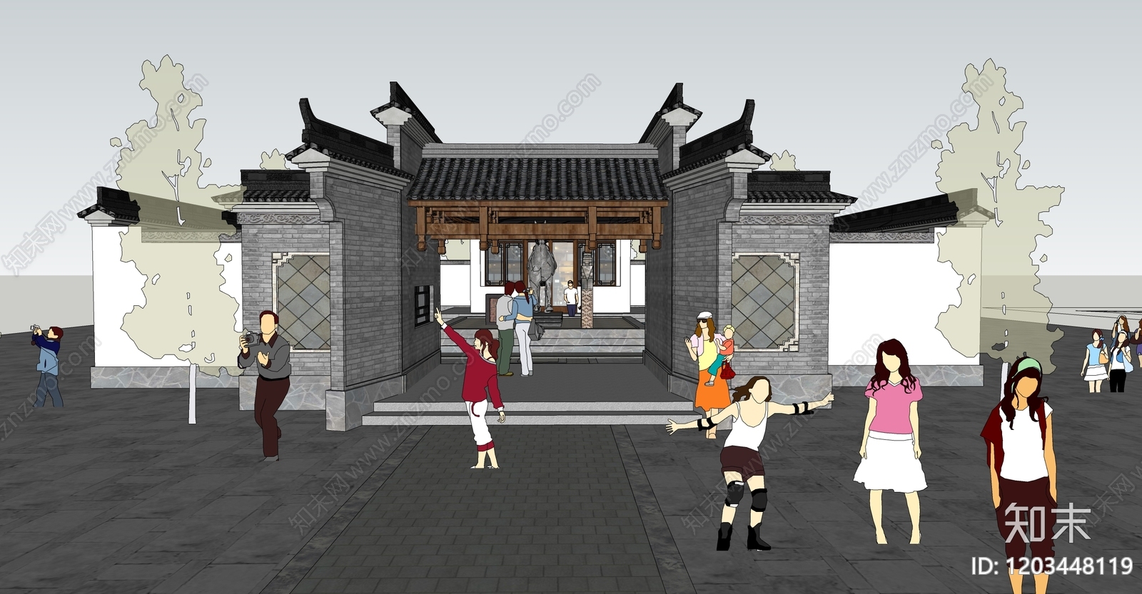 新中式其他公共建筑cad施工图下载【ID:1203448119】