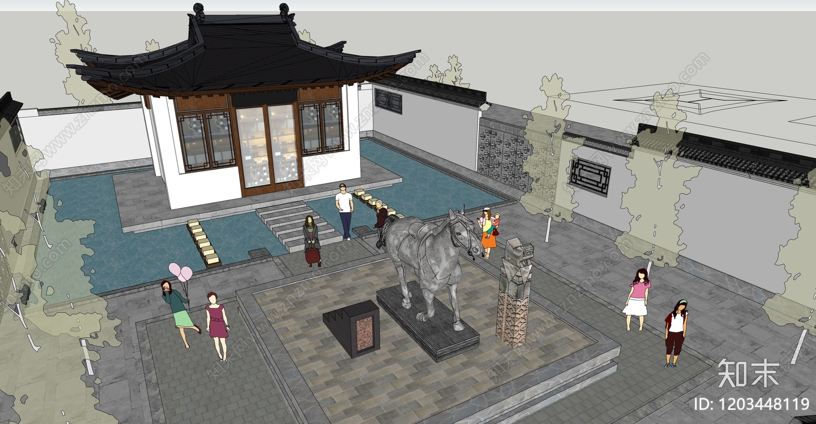 新中式其他公共建筑cad施工图下载【ID:1203448119】
