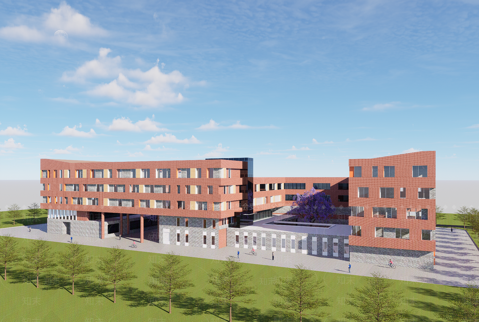 现代大学教学楼SU模型下载【ID:1203448408】