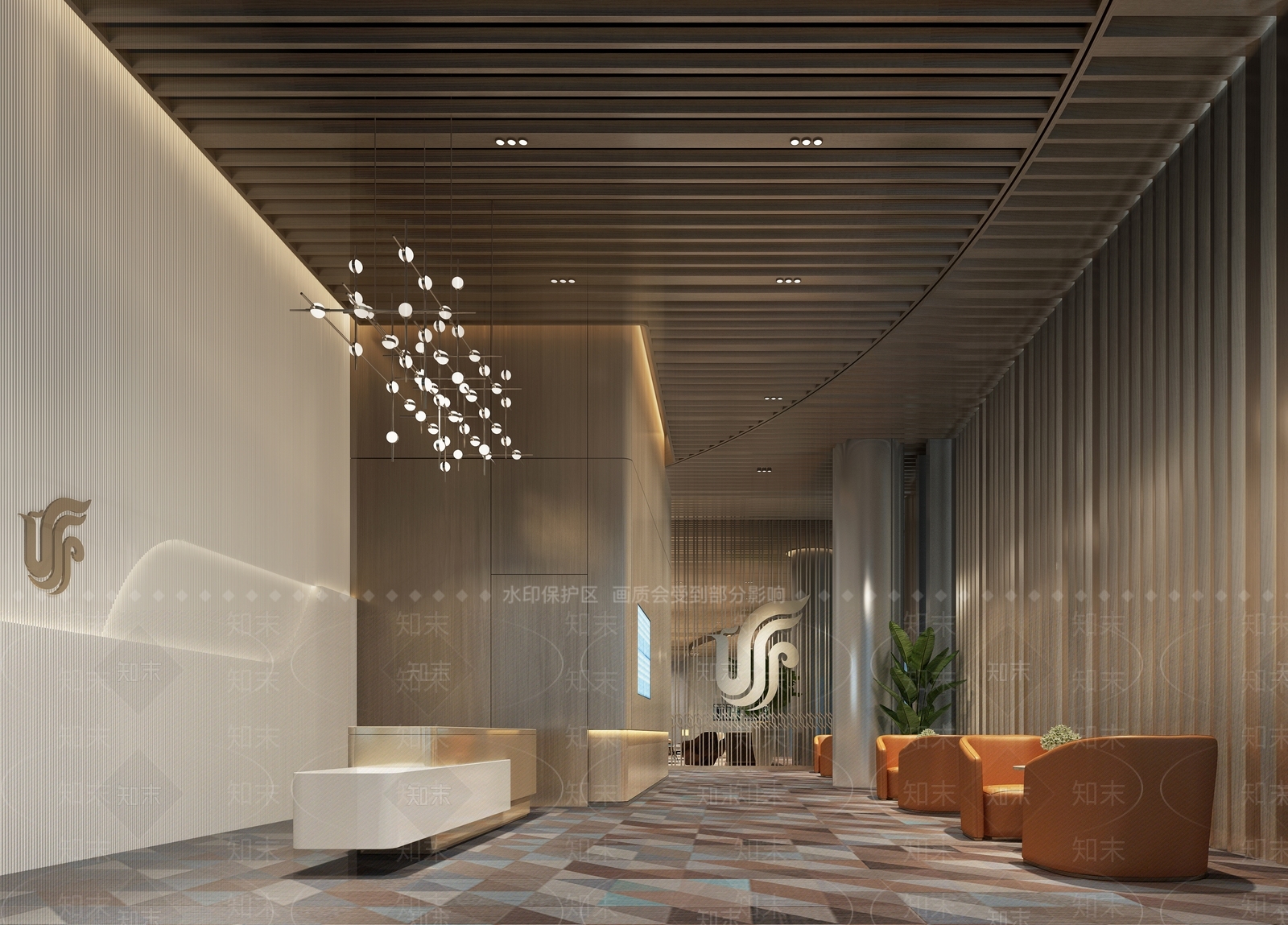 现代轻奢机场3D模型下载【ID:1203449294】