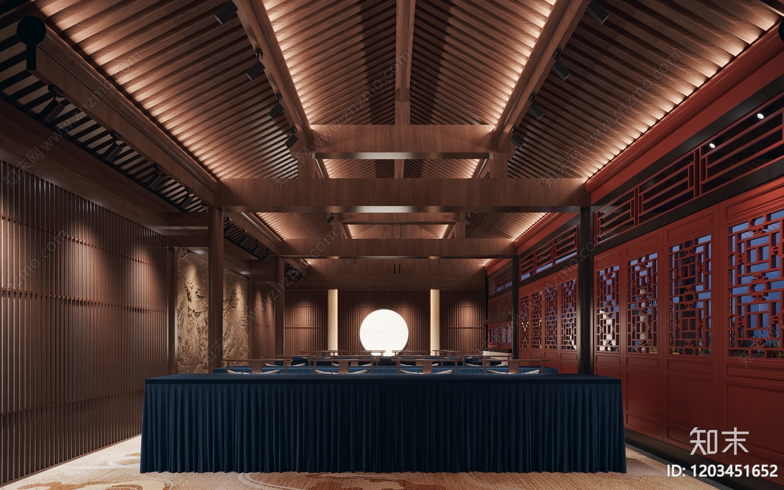 新中式中式会所cad施工图下载【ID:1203451652】