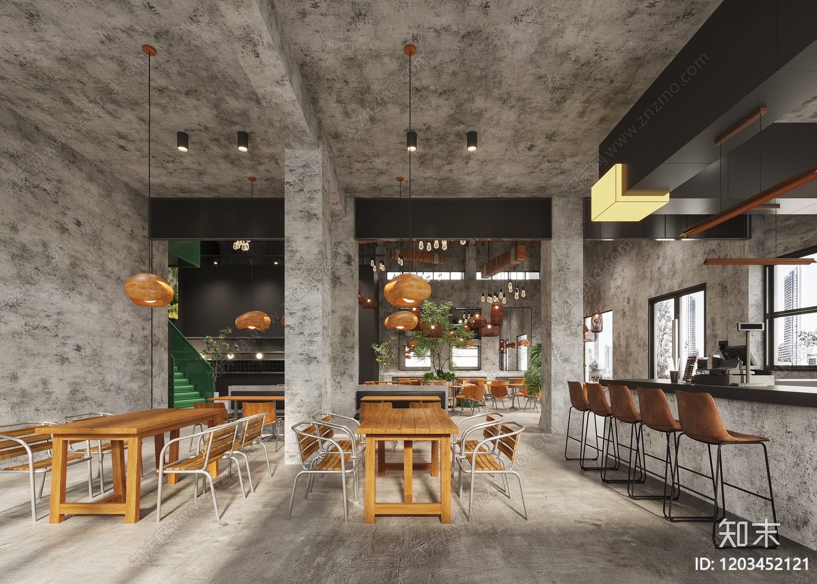 现代工业中餐厅cad施工图下载【ID:1203452121】