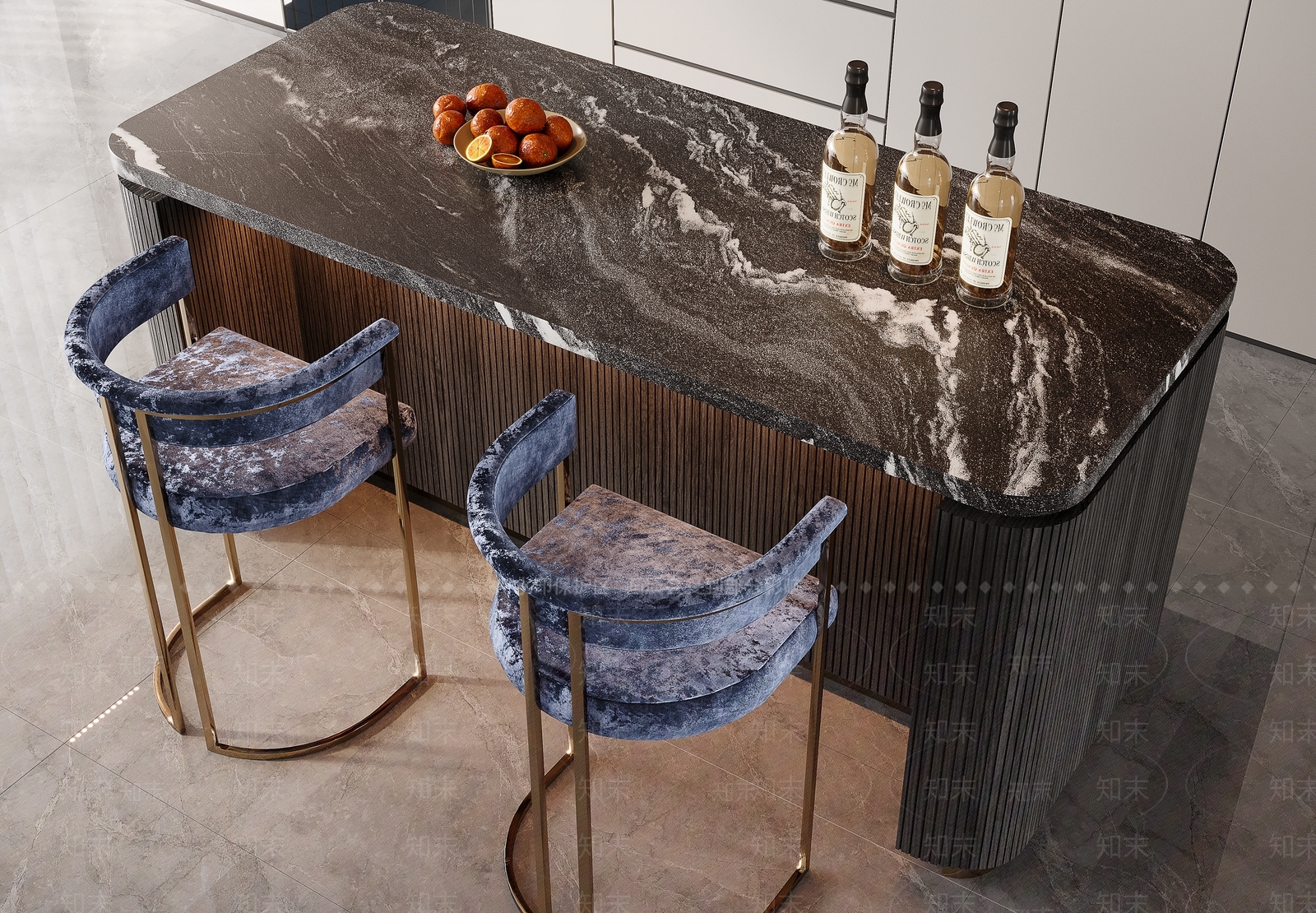 现代吧台3D模型下载【ID:1203453842】
