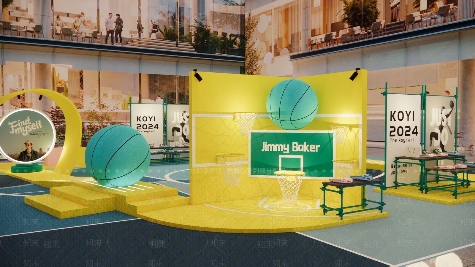 现代简约服装展台SU模型下载【ID:1203453779】