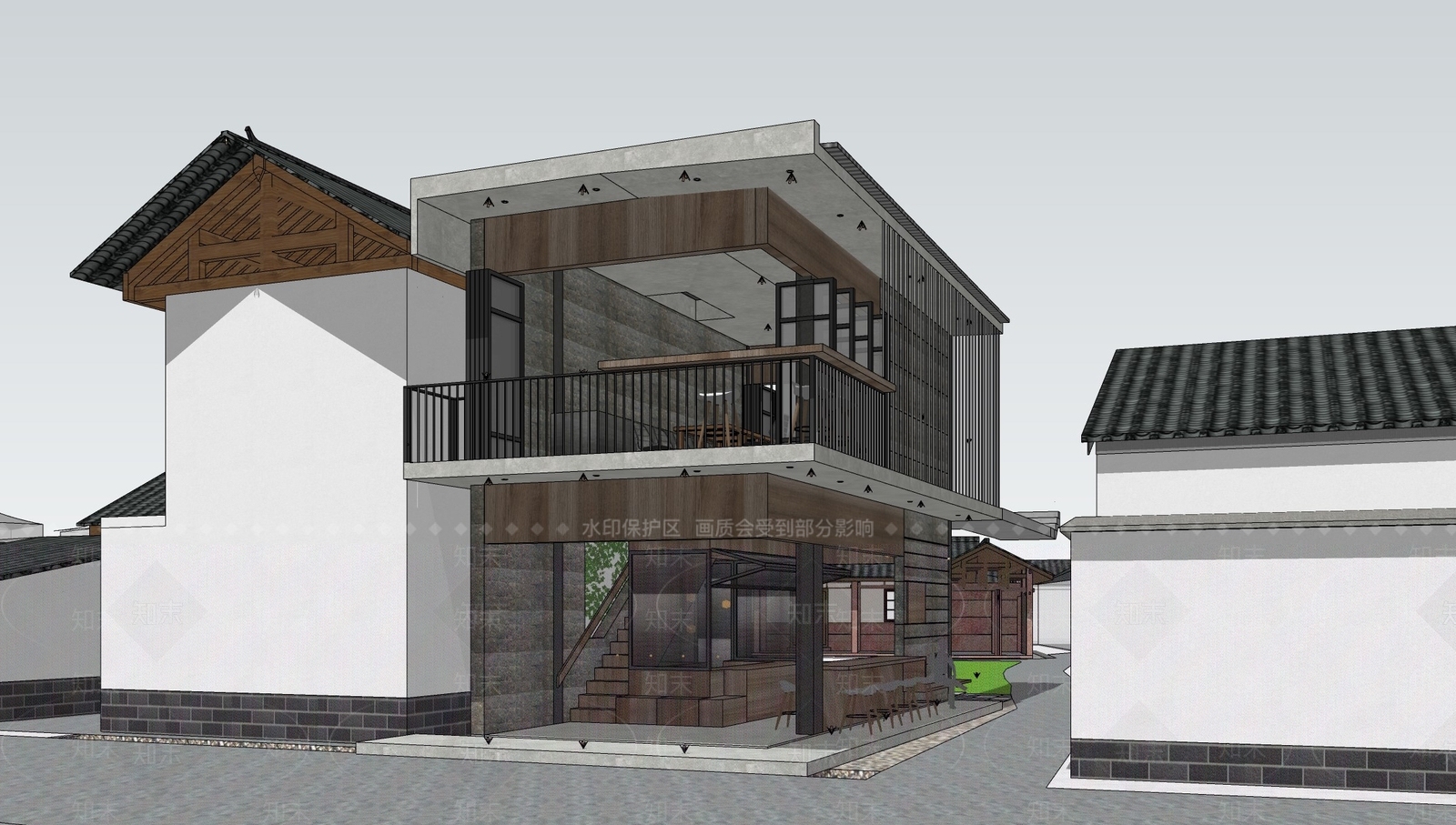 现代工业小公建SU模型下载【ID:1203655534】