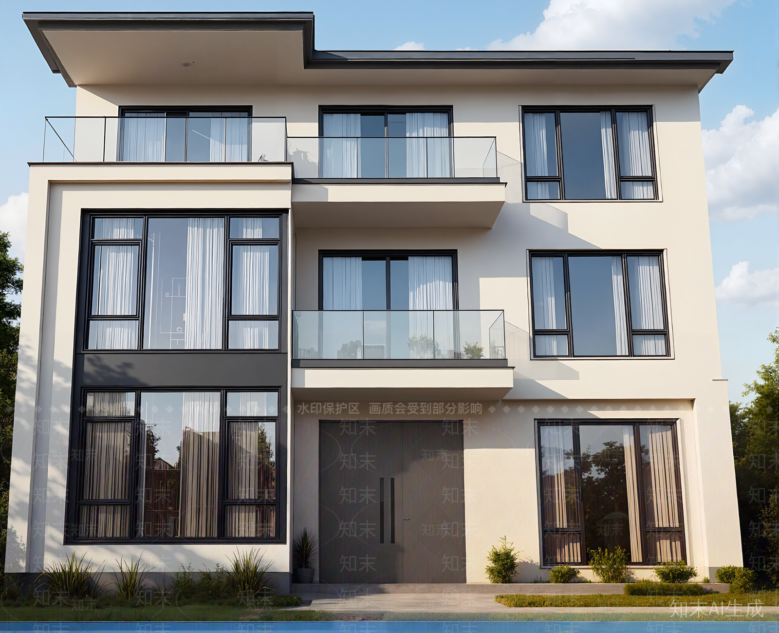 现代简约多层住宅SU模型下载【ID:1203930891】