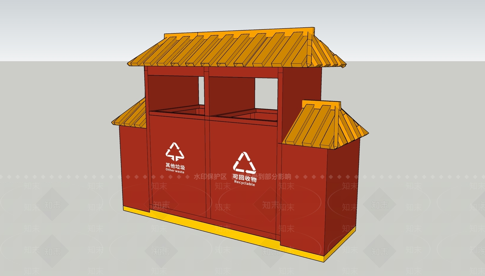 中式复古其他户外家具SU模型下载【ID:1203457514】