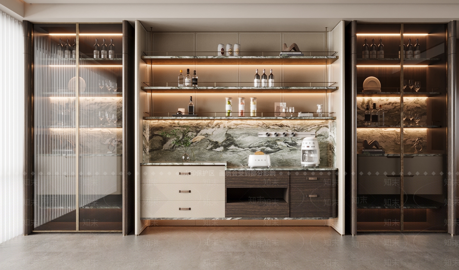 新中式酒柜3D模型下载【ID:1203459272】