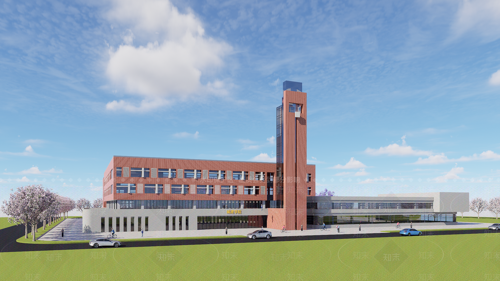 现代大学教学楼SU模型下载【ID:1203459406】