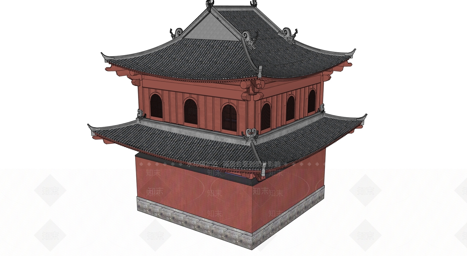 中式其他公共建筑SU模型下载【ID:1203459769】