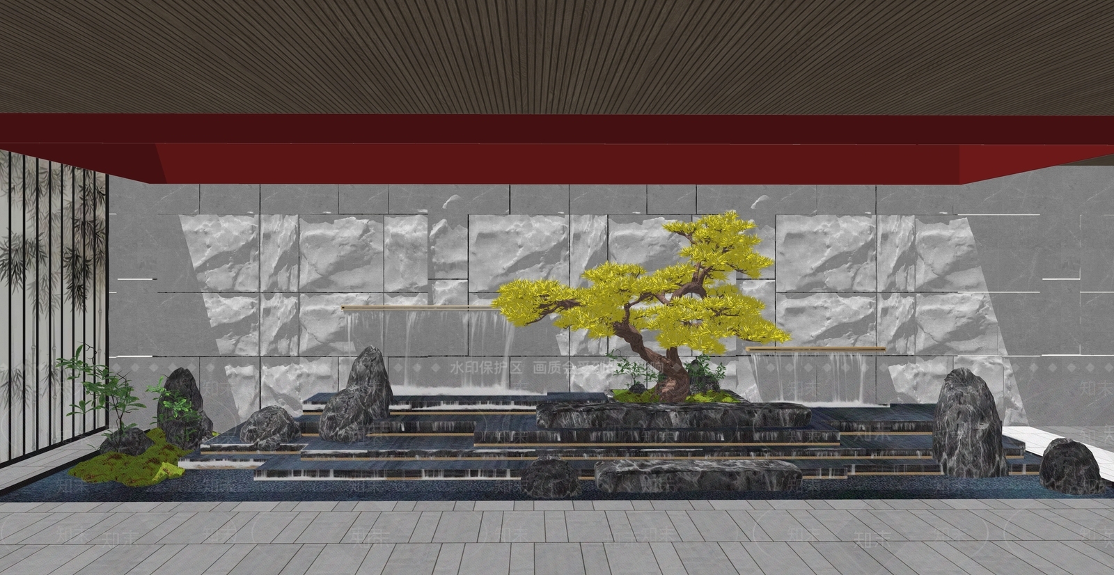 现代小区景观SU模型下载【ID:1203460757】