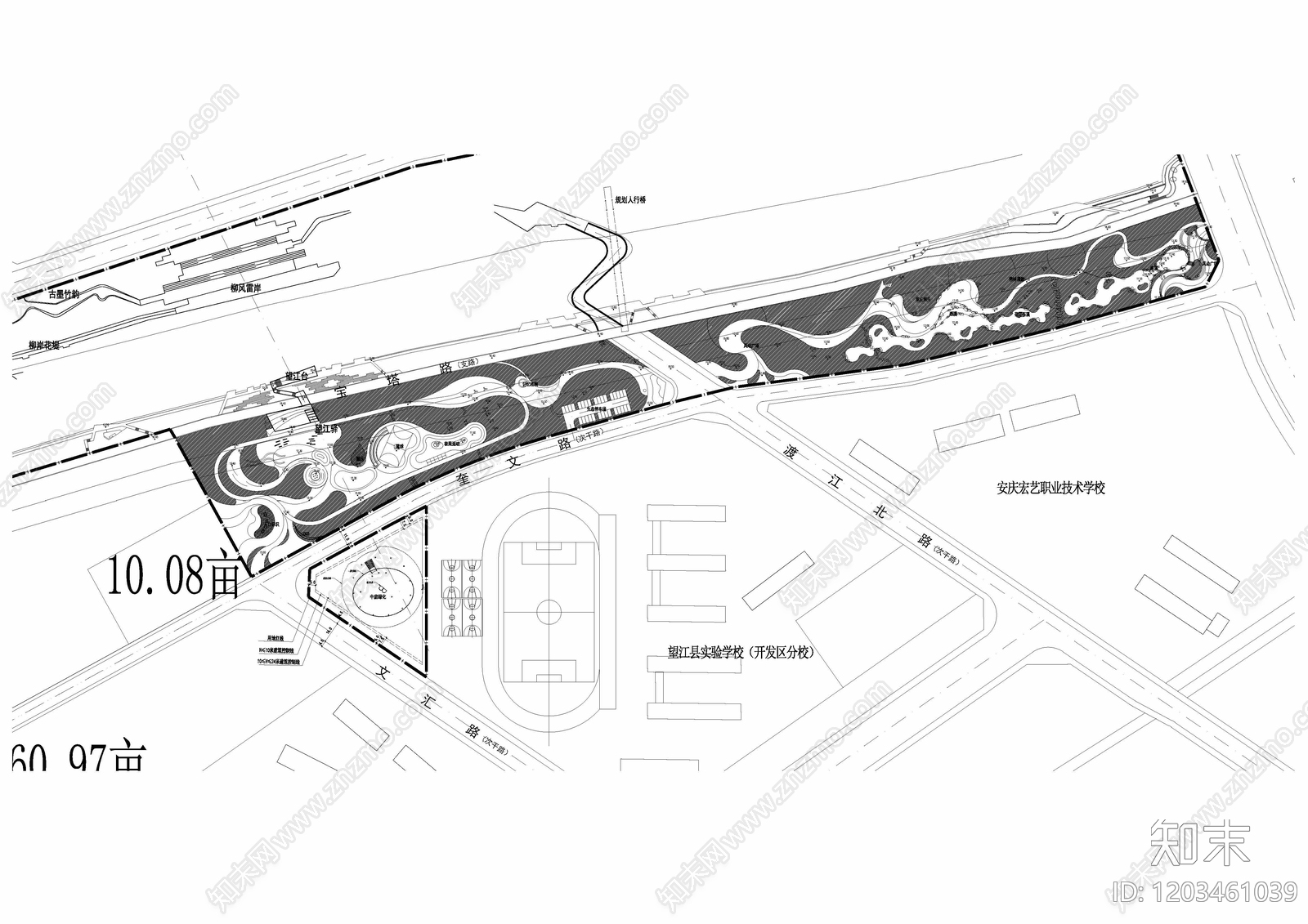 滨水公园cad施工图下载【ID:1203461039】