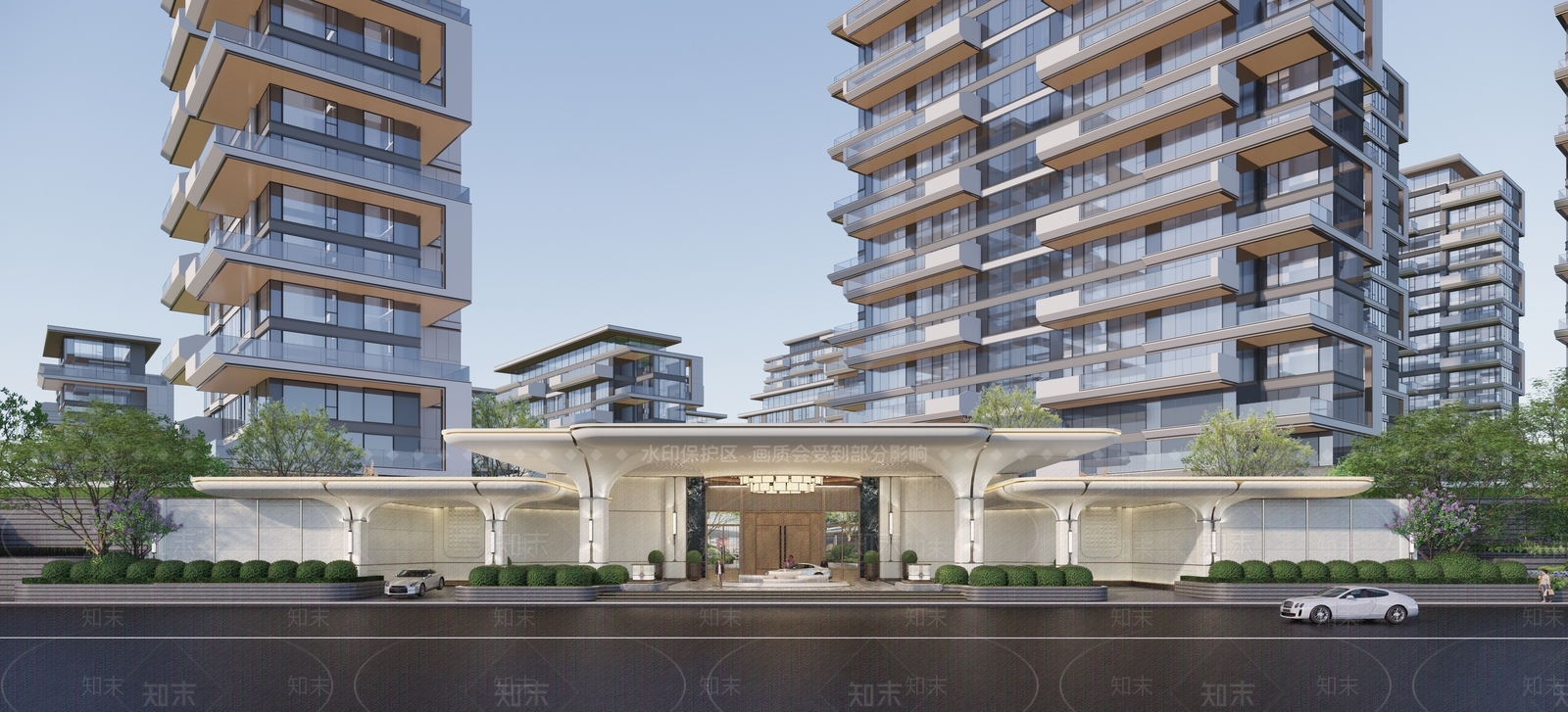 现代小区景观SU模型下载【ID:1203462030】