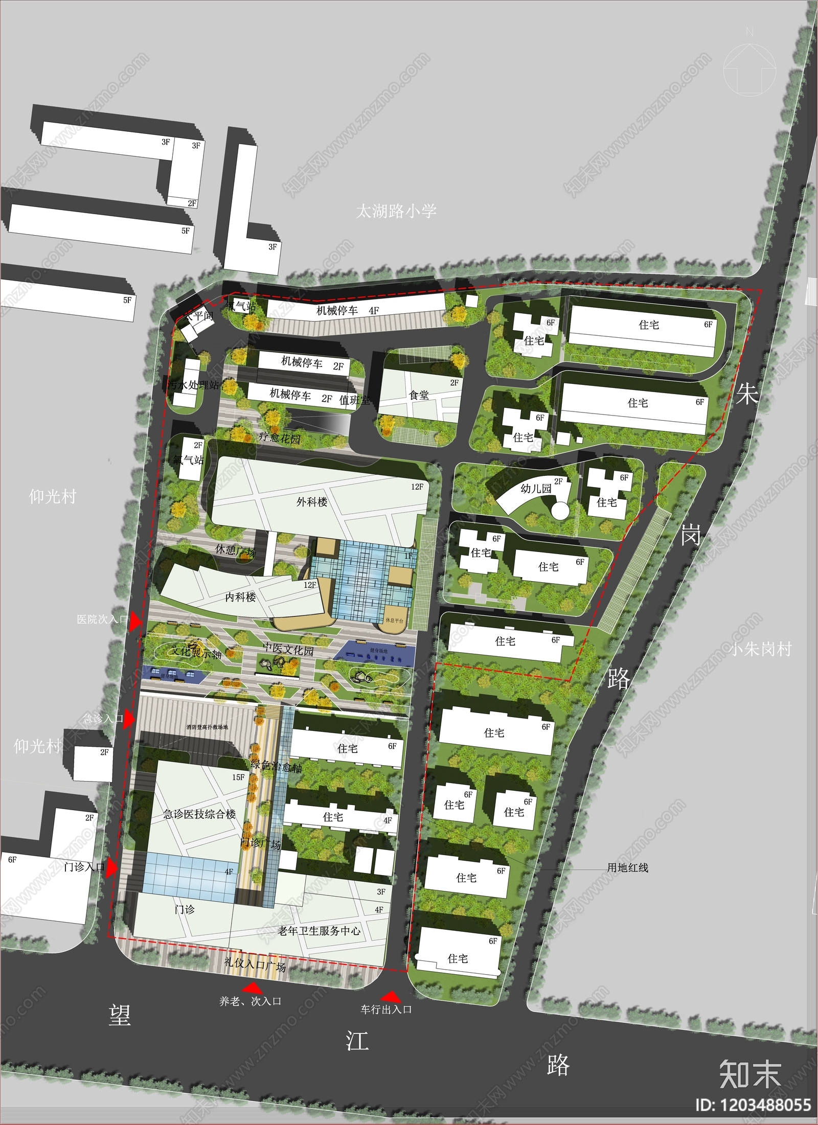 现代医院建筑施工图下载【ID:1203488055】