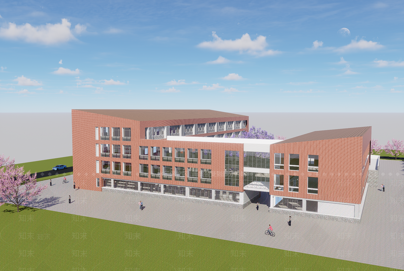 现代大学教学楼SU模型下载【ID:1203464228】