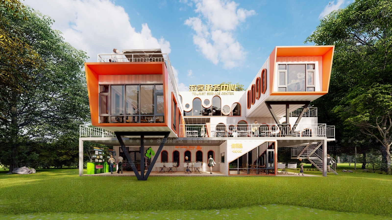 现代小公建SU模型下载【ID:1203465145】
