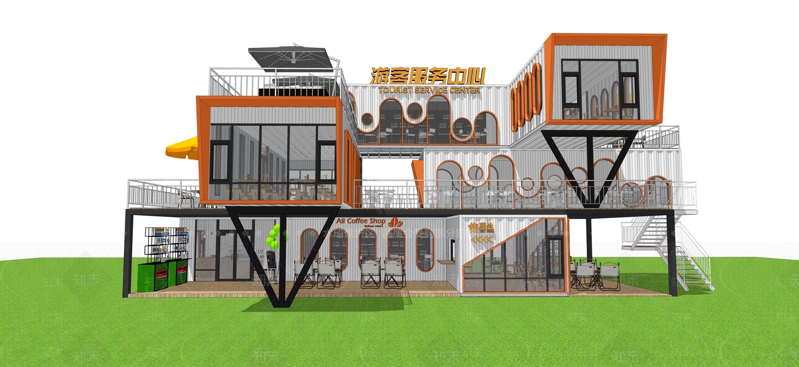 现代小公建SU模型下载【ID:1203465145】