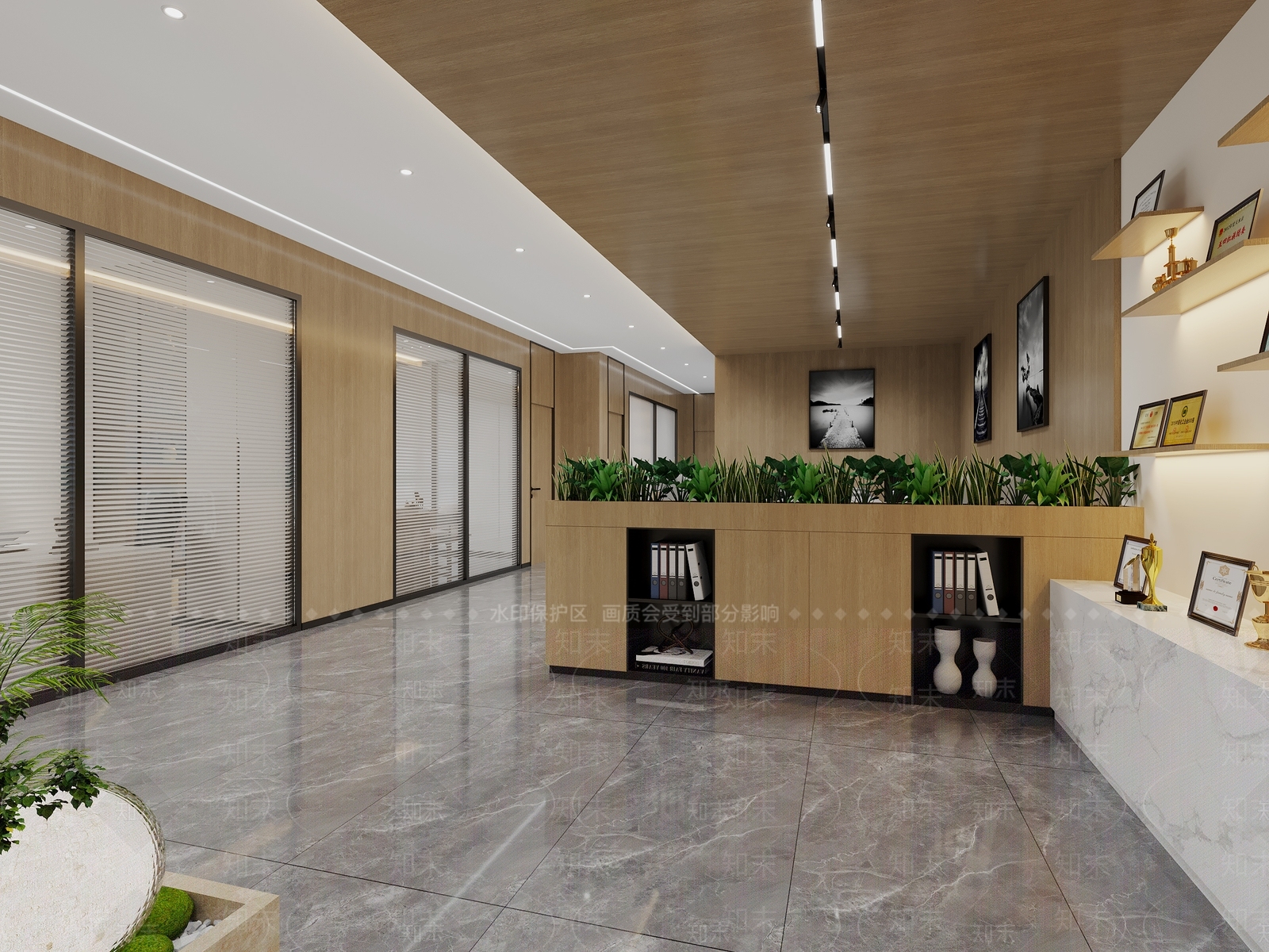 现代办公大厅3D模型下载【ID:1203465312】