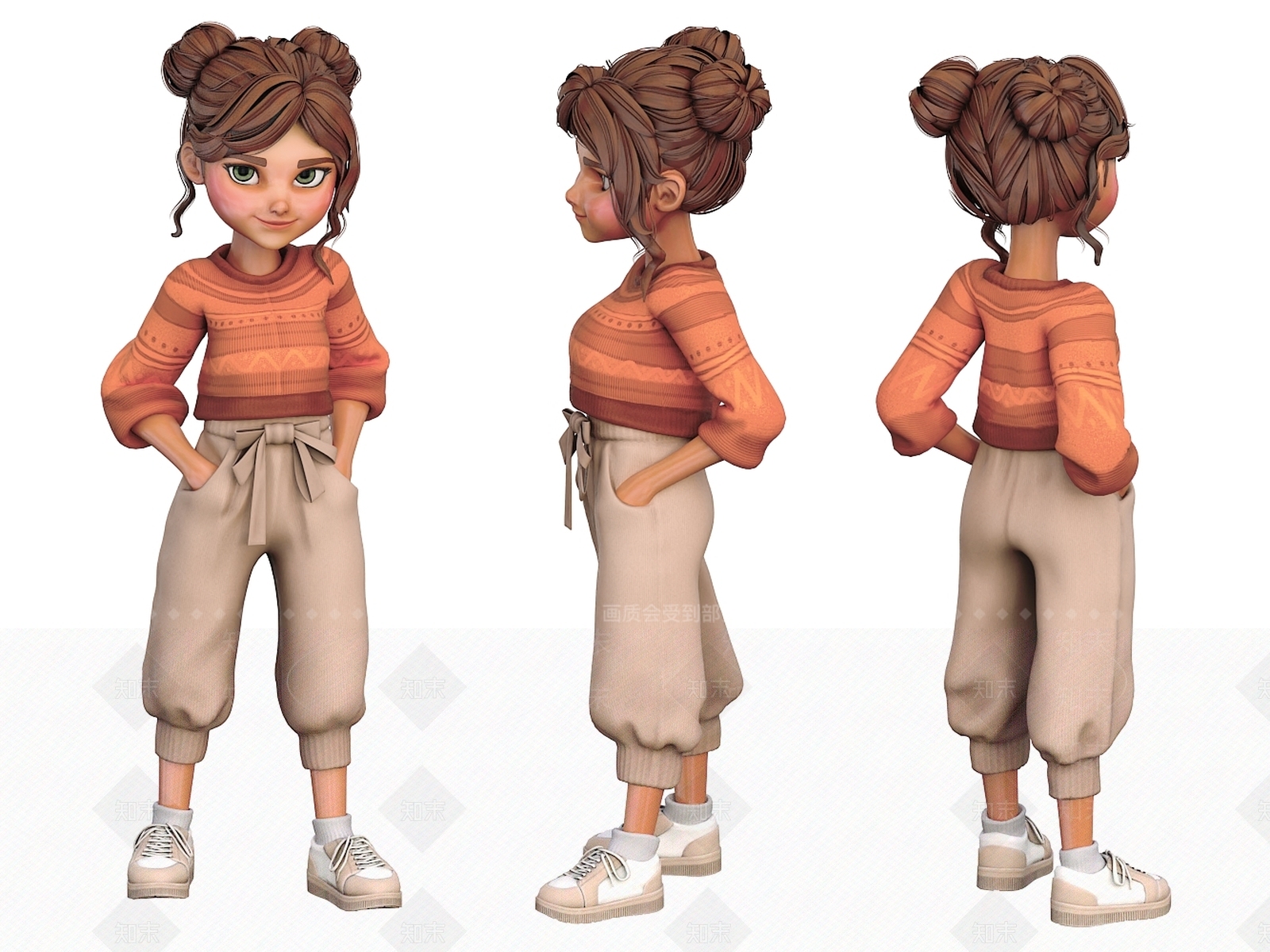 女人3D模型下载【ID:1203466370】