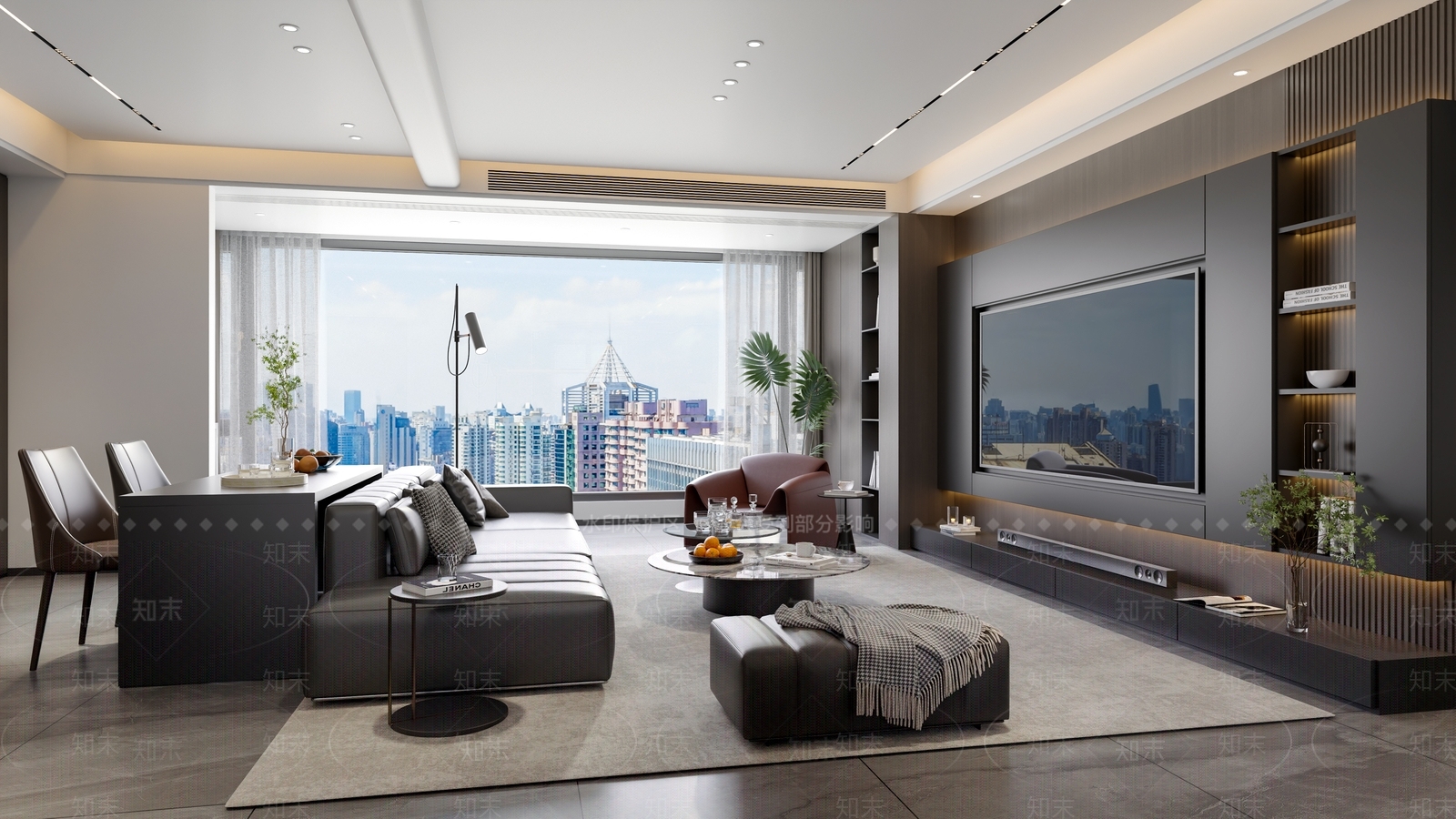 现代客餐厅3D模型下载【ID:1203470667】