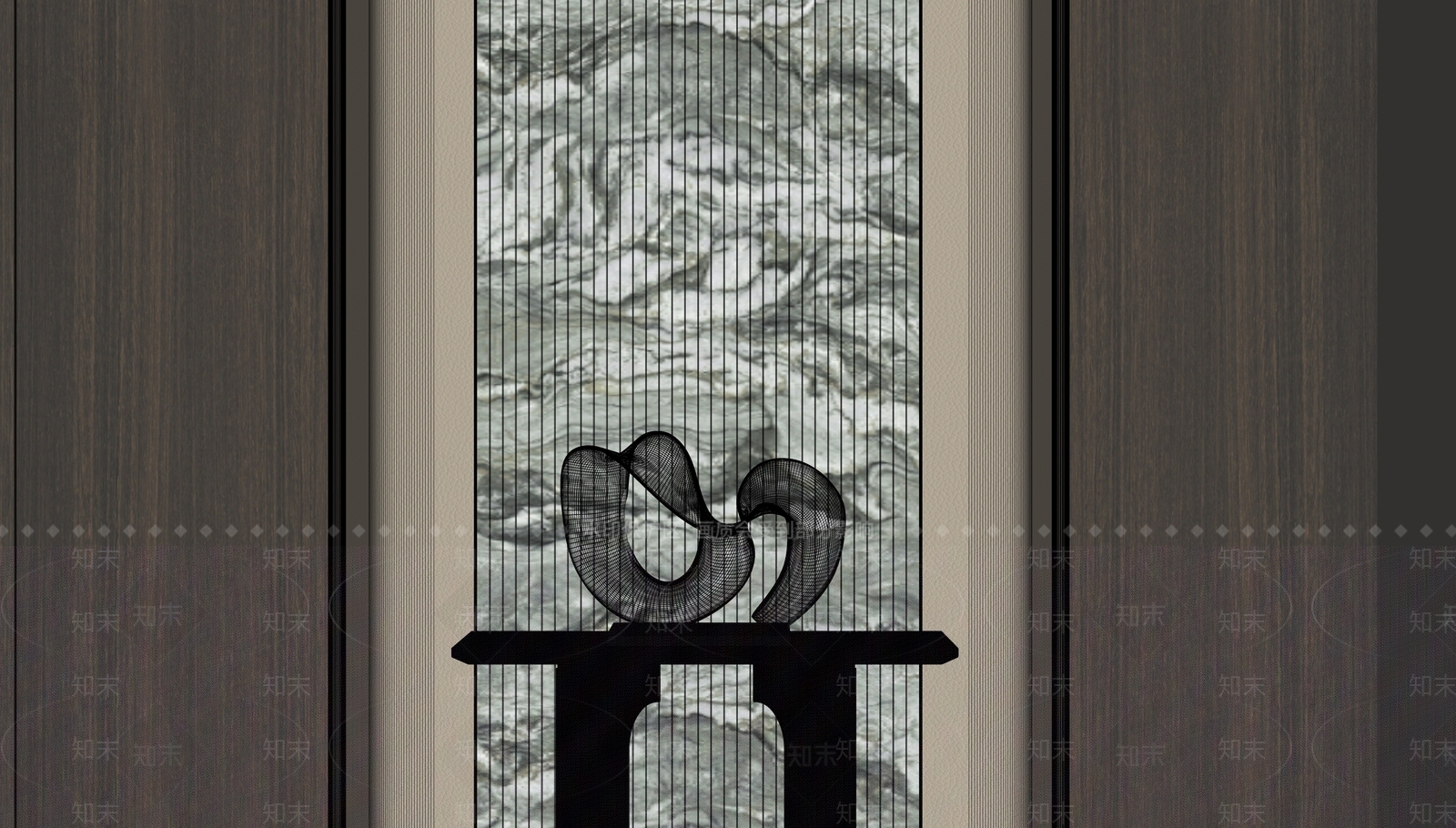 新中式玄关SU模型下载【ID:1203471242】