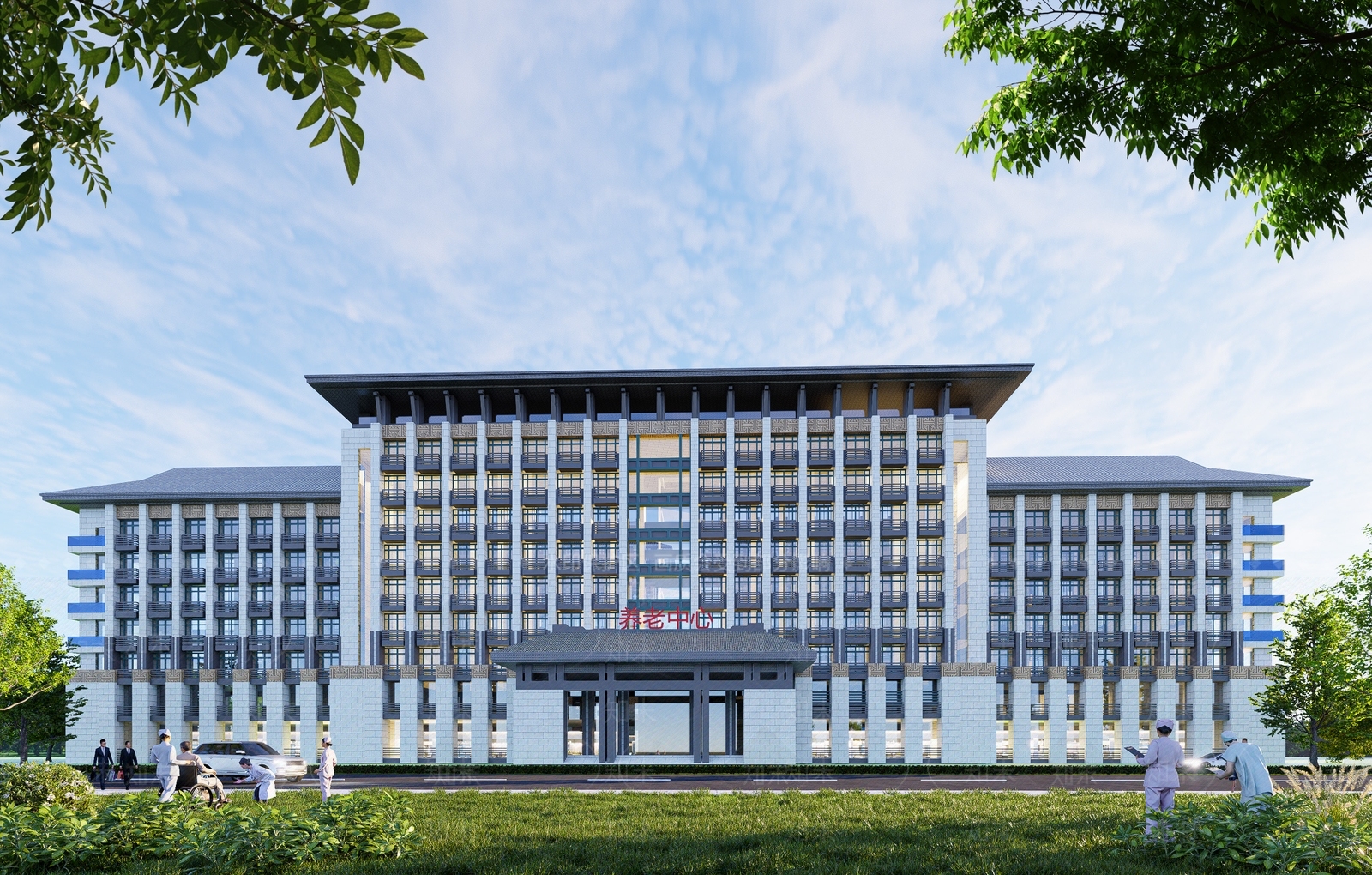 新中式小公建SU模型下载【ID:1203472805】