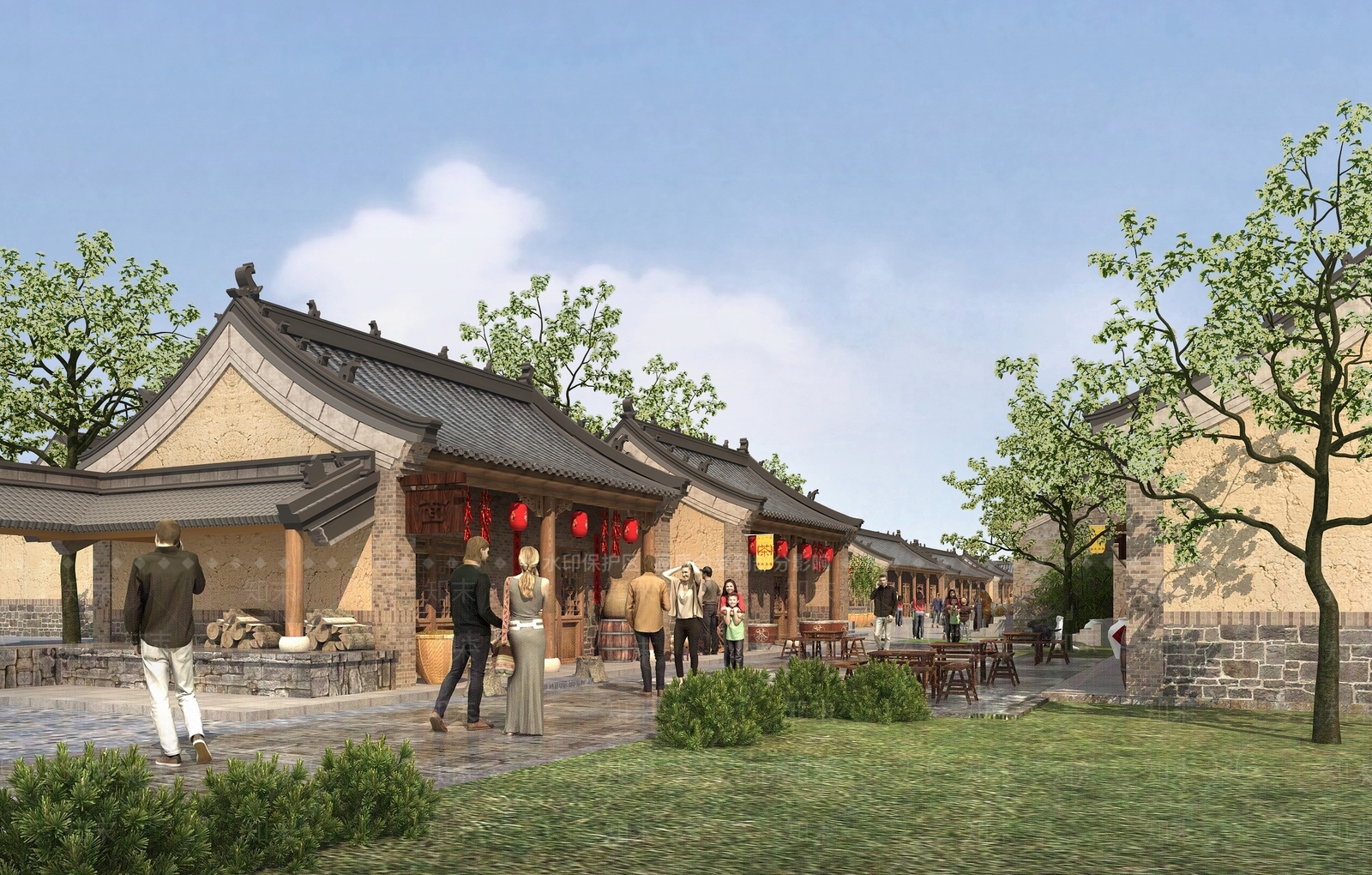中式新中式古建3D模型下载【ID:1203473387】