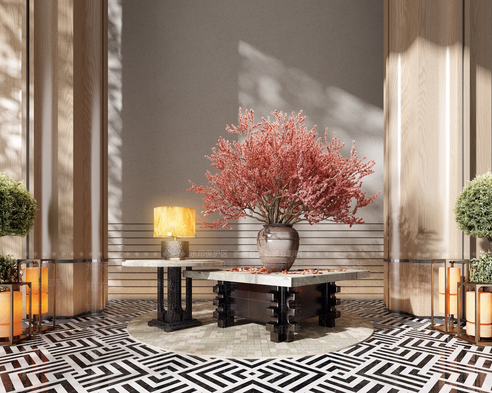 现代摆件组合3D模型下载【ID:1203473338】