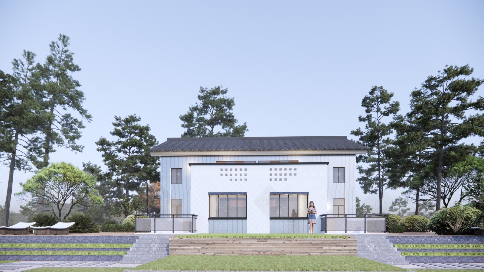 现代乡村民房SU模型下载【ID:1203475342】