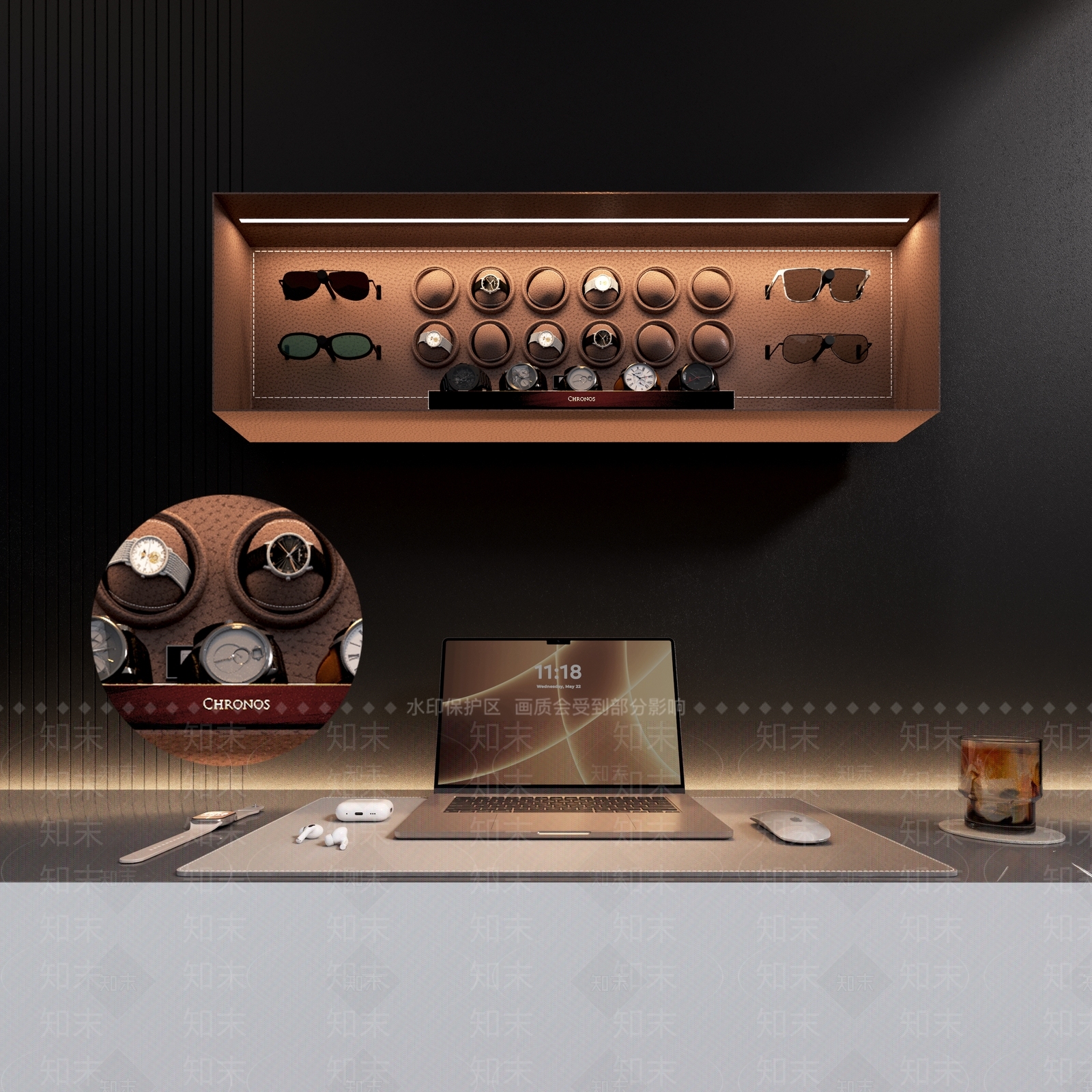 现代轻奢钟表SU模型下载【ID:1203681277】