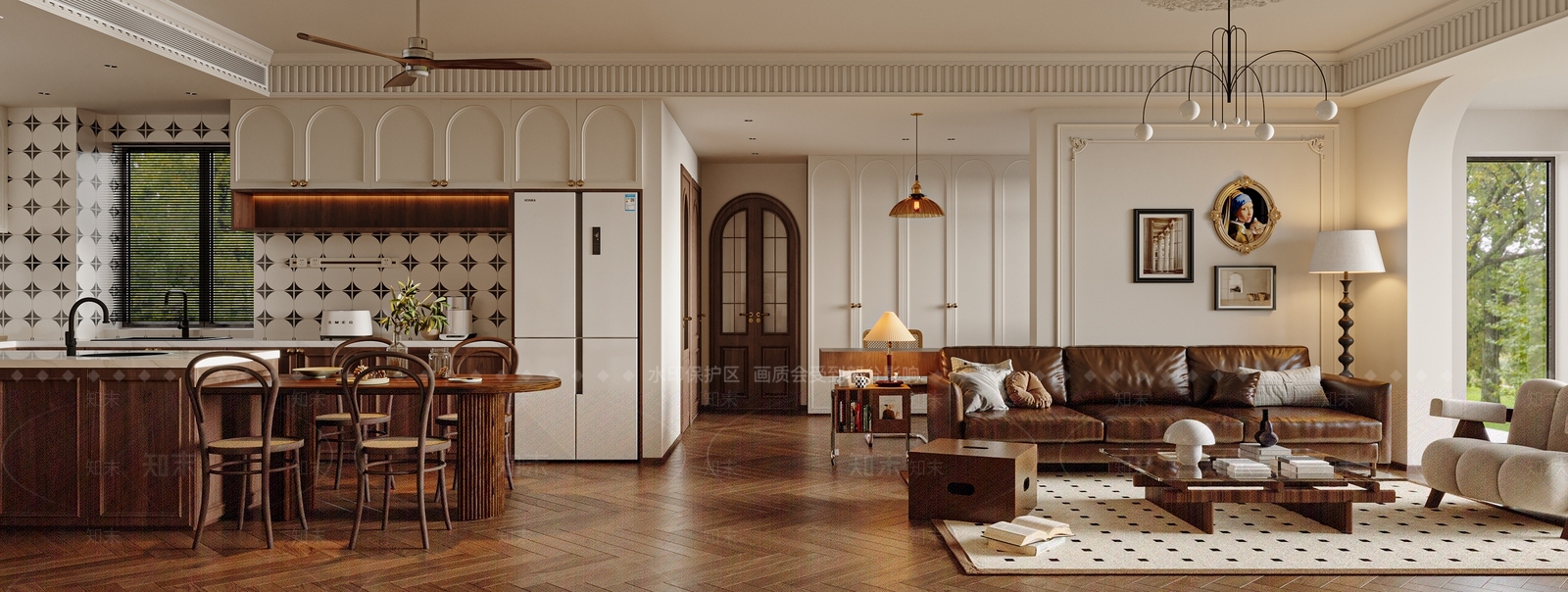 法式中古家居客厅3D模型下载【ID:1203478411】