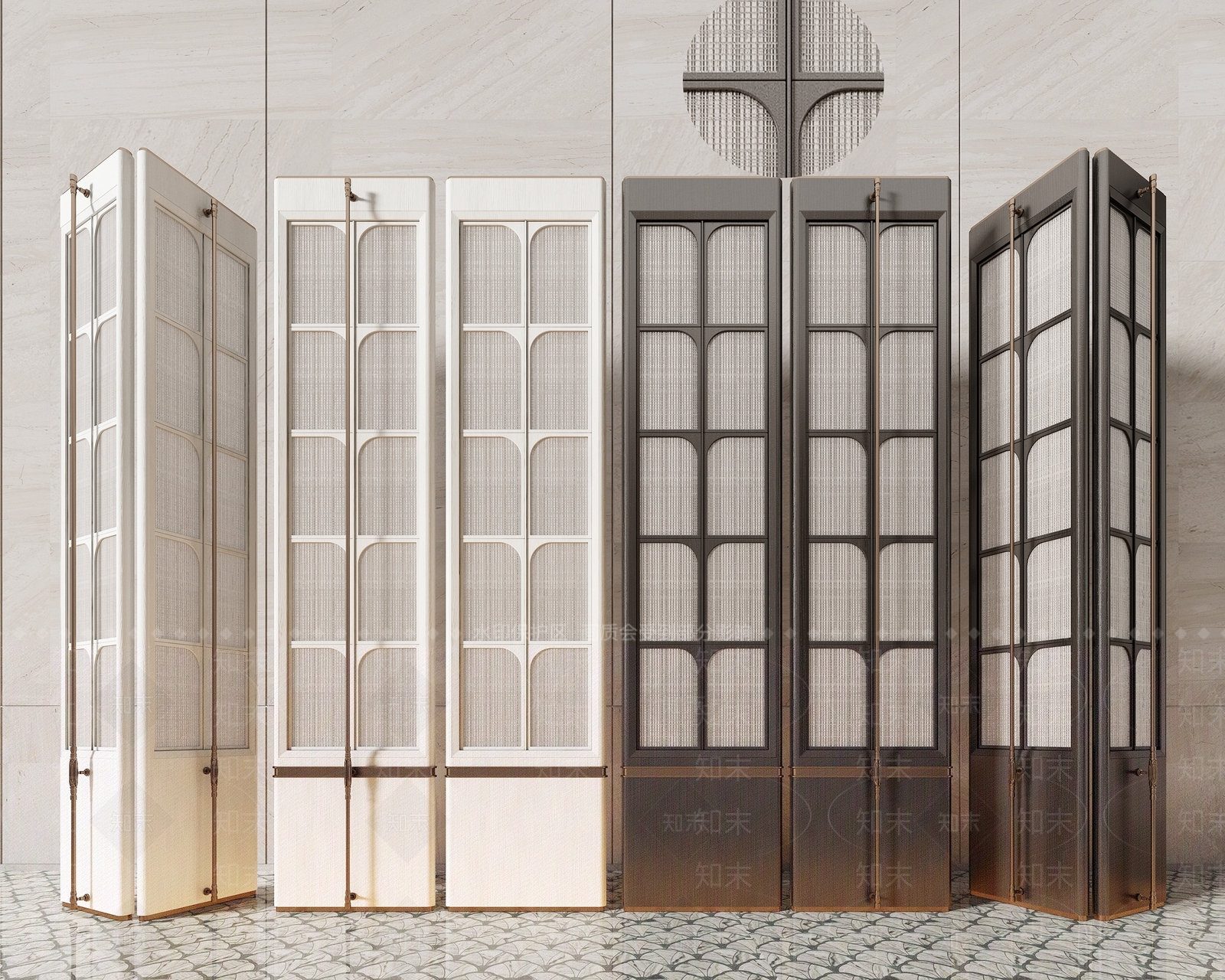 现代轻奢屏风3D模型下载【ID:1203480116】