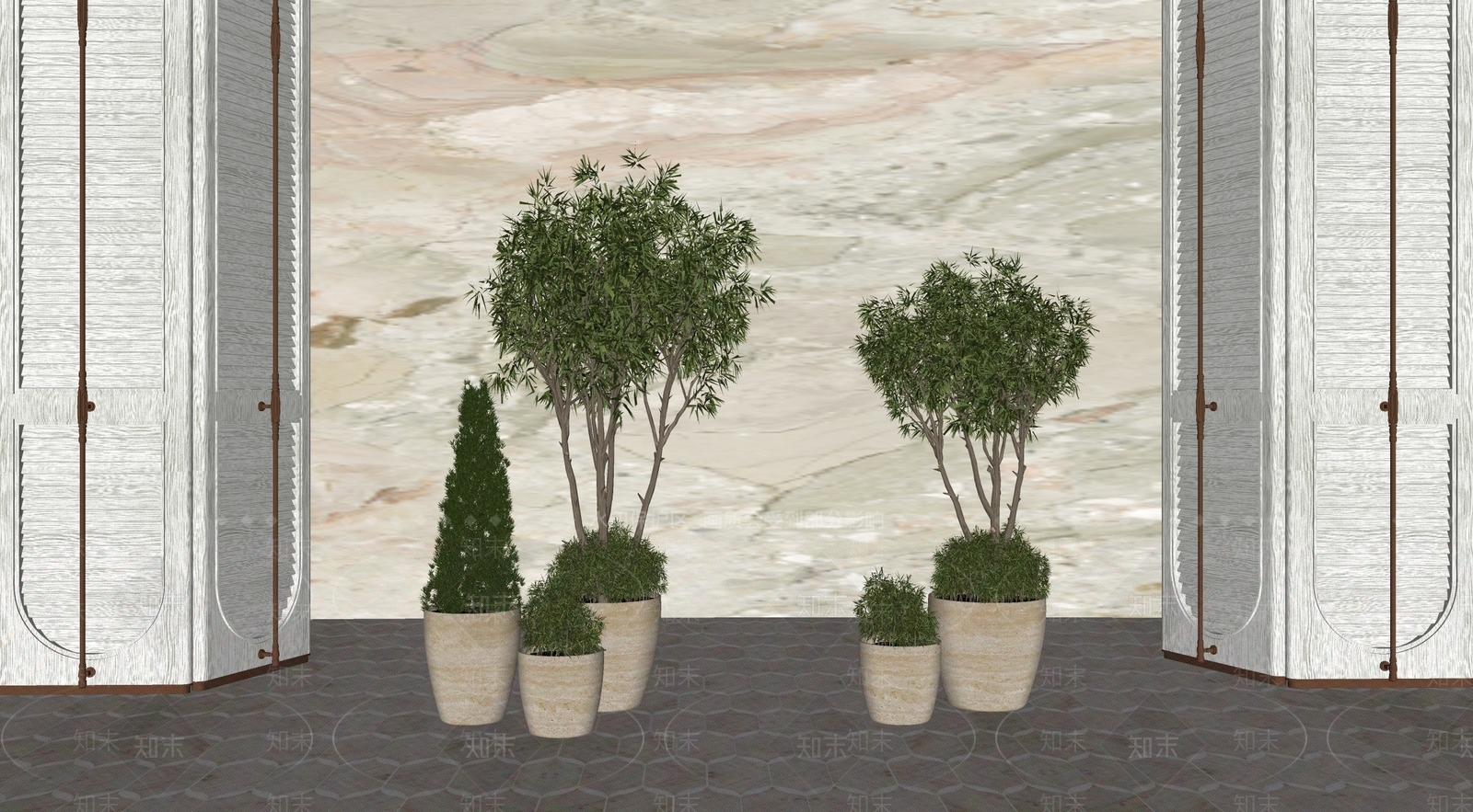 植物组合SU模型下载【ID:1203480757】