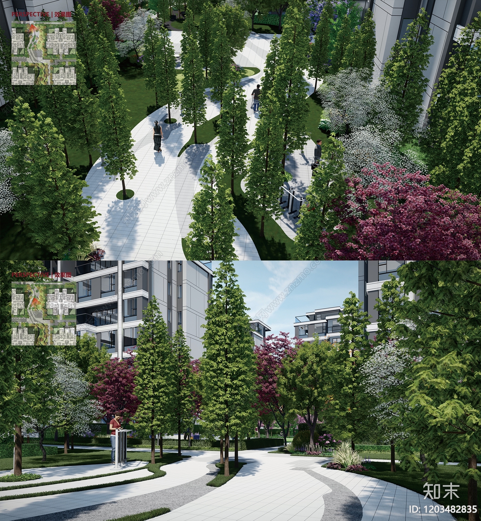 现代简约小区景观下载【ID:1203482835】
