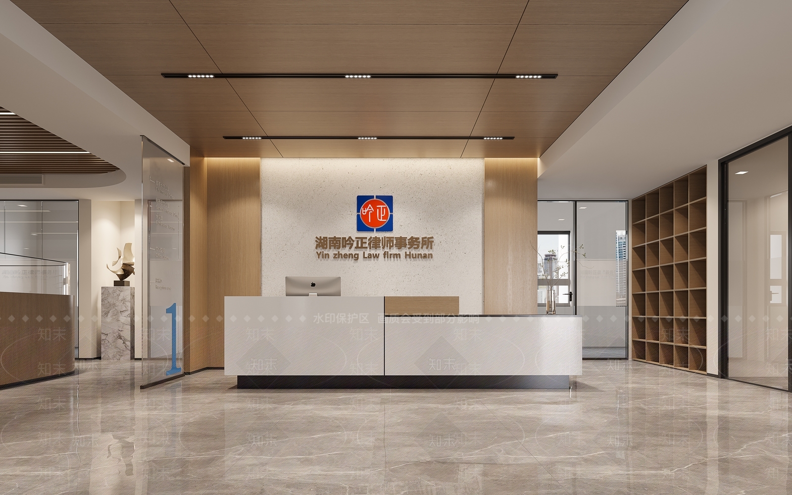 现代新中式办公室3D模型下载【ID:1203485202】