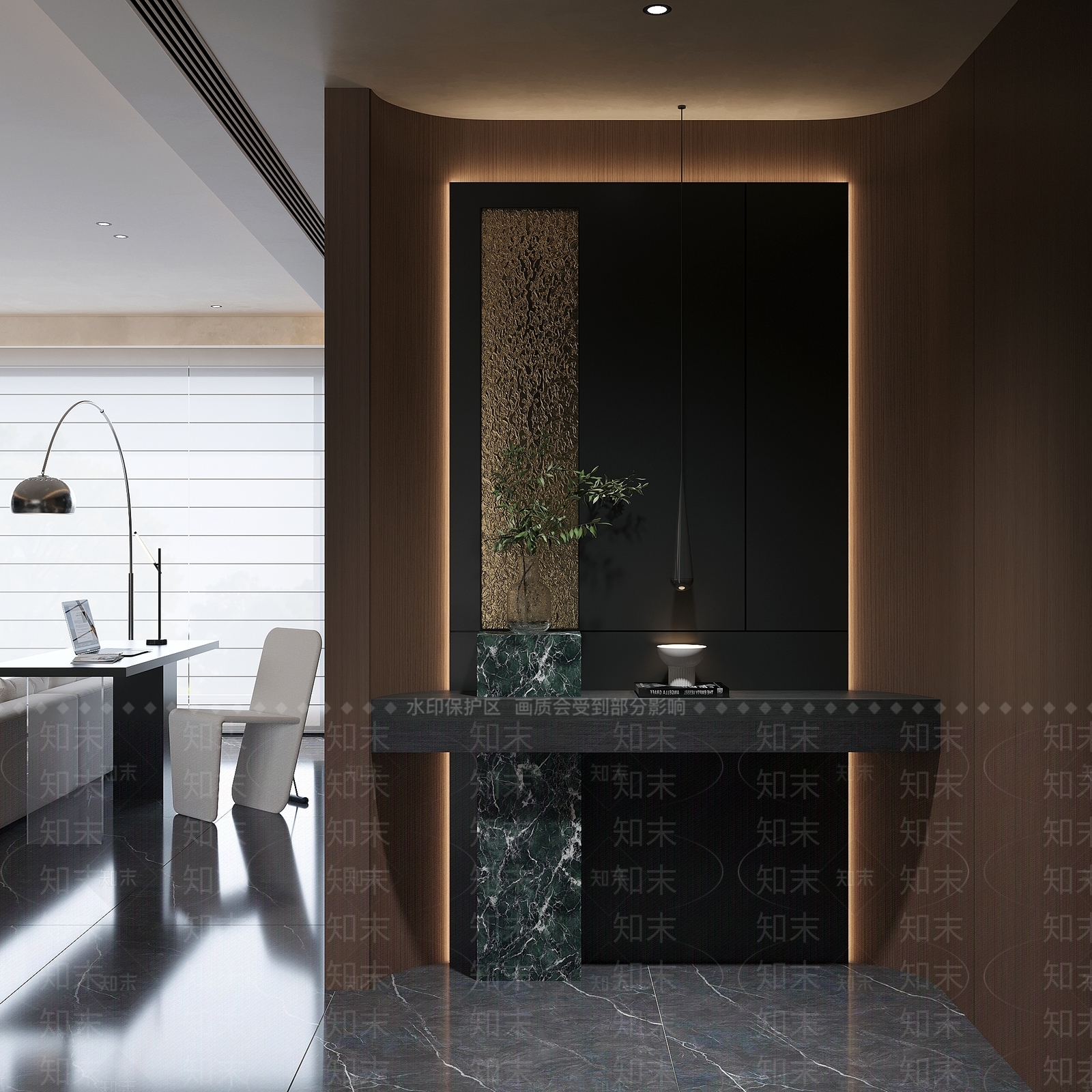 意式轻奢玄关3D模型下载【ID:1203487917】