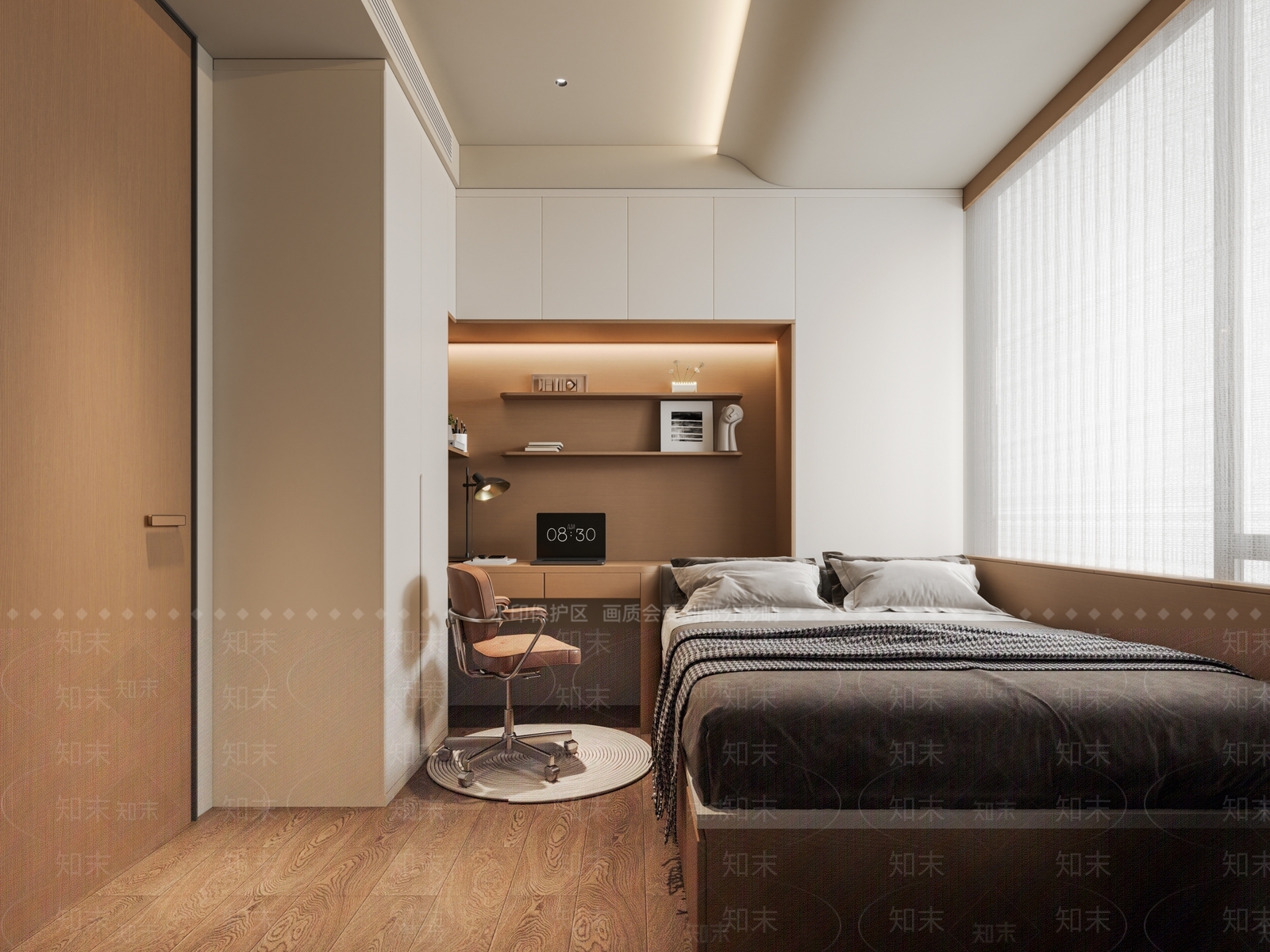 现代日式榻榻米卧室3D模型下载【ID:1203488505】