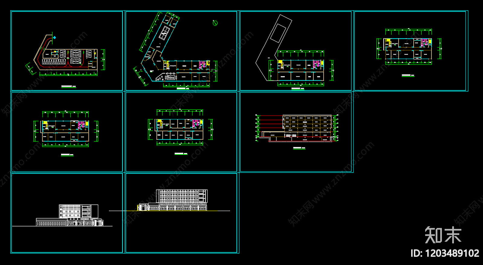 现代学校建筑施工图下载【ID:1203489102】