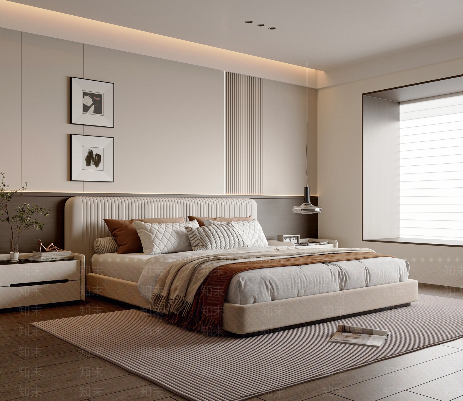 现代简约家居卧室3D模型下载【ID:1203489212】