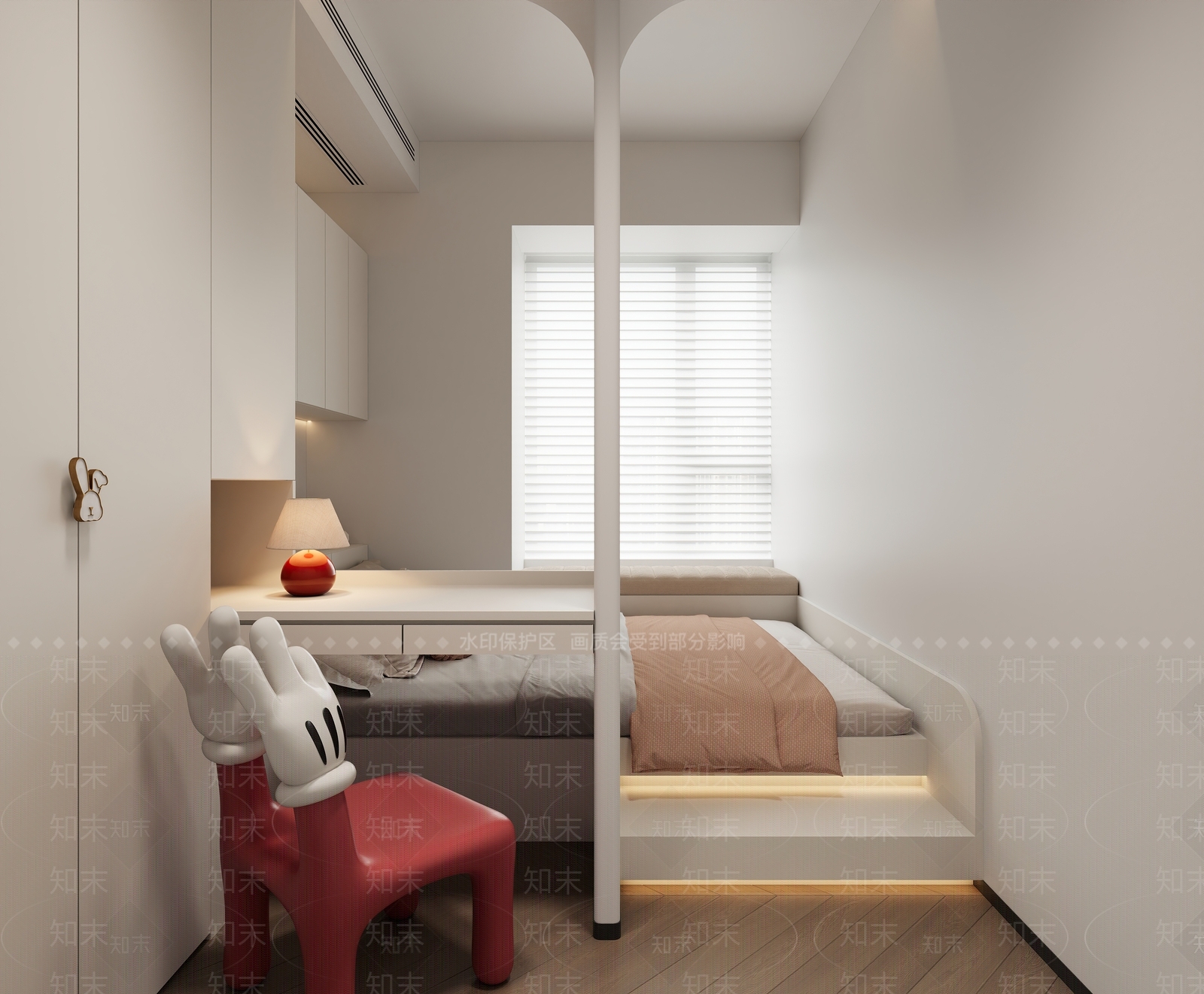 现代榻榻米卧室3D模型下载【ID:1203677185】