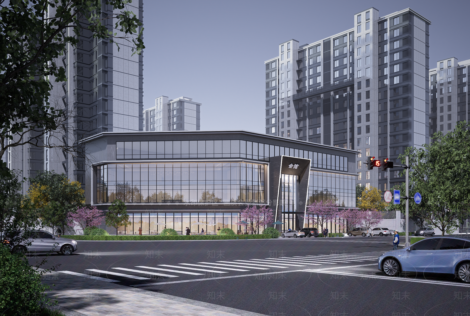 现代酒店建筑SU模型下载【ID:1203490355】